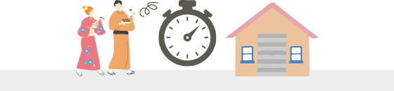 従来型の着物の返却方法のイラスト