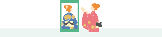 Kimono Conciergeの着物の着付け方法のイラスト