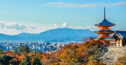 街並みと五重塔